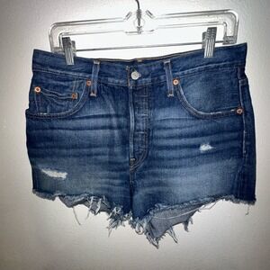 LEVI'S 501 Size 29 Button Fly Denim Cut Off Shorts Waterless